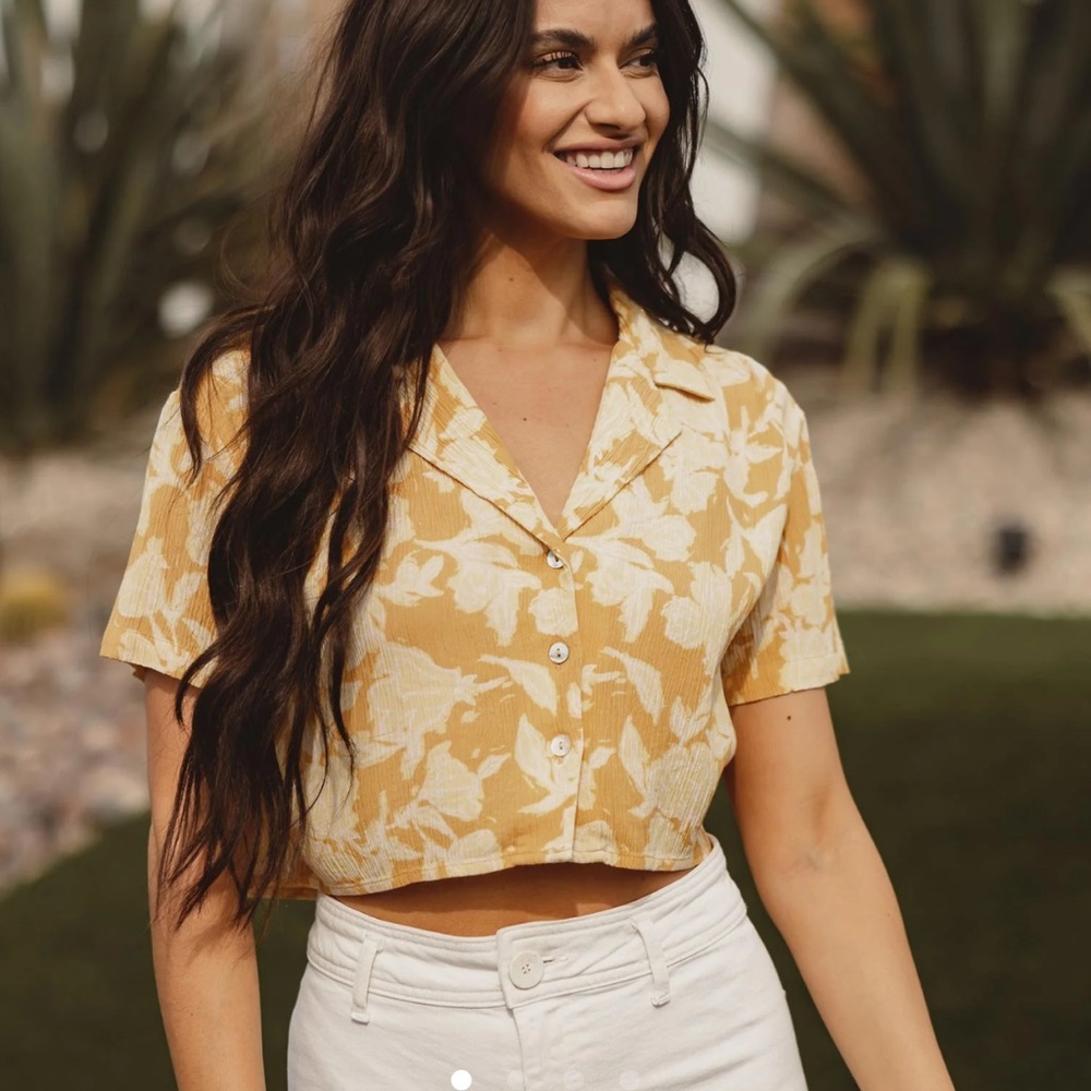 The Normal Brand | Ezra crepe cropped shirt